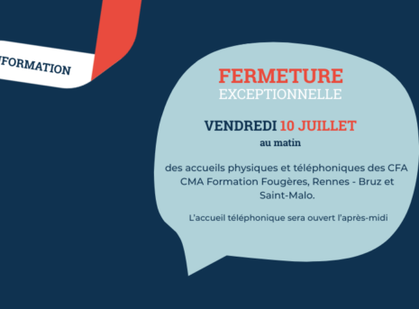 Fermeture exceptionnelle 10 juillet 2026